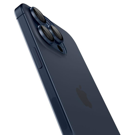 Spigen Optik Pro GLAS.TR EZ Fit Camera Protector 2-Pack - ochranné sklo objektivu pro iPhone 15 Pro / 15 Pro Max / iPhone 14 Pro / 14 Pro Max (2 ks) (Blue Ti)