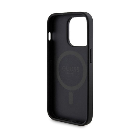 Guess Bundle Pack MagSafe 4G Metal Gold Logo - Case Set + Power Bank 5000mAh MagSafe iPhone 14 Pro (schwarz)