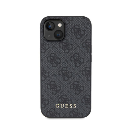 Guess 4G Metal Gold Logo - pouzdro pro iPhone 15 (šedé)