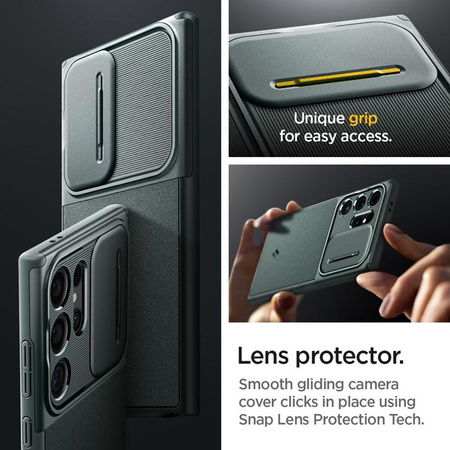 Spigen Optik Armor - pouzdro pro Samsung Galaxy S24 Ultra (Abyss Green)