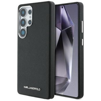 Karl Lagerfeld Saffiano Full Wrapped Elongated Metal Logo MagSafe - pouzdro pro Samsung Galaxy S25 Ultra (černé)