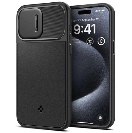 Spigen Optik Armor MagSafe - Étui pour iPhone 15 Pro (Noir)