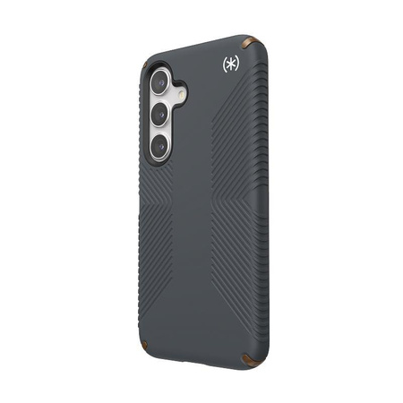 Speck Presidio2 Grip - Étui Samsung Galaxy S24 (Gris anthracite / Bronze froid)