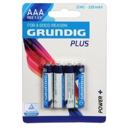 Grundig - Set of AAA / R03 1.5 V zinc batteries 4 pcs.