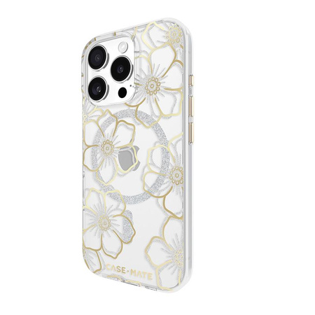 Case-Mate Floral Gems MagSafe - Etui iPhone 16 Pro (Gold)