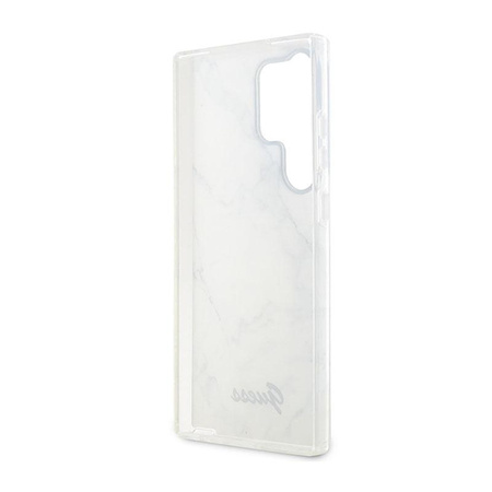 Guess Marble Collection - Étui Samsung Galaxy S23 Ultra (blanc)