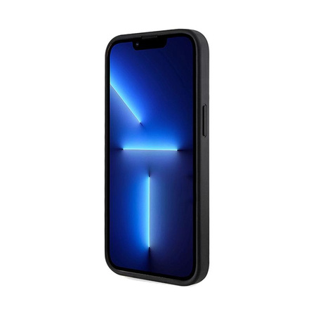 Guess 4G Printed Stripes MagSafe - iPhone 15 Tasche (schwarz)