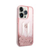 Karl Lagerfeld Liquid Glitter Big Logo tok - iPhone 14 Pro Max tok (rózsaszín)