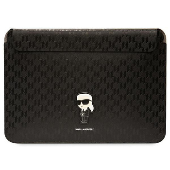 Karl Lagerfeld NFT Saffiano Monogramm Iconic Karl Sleeve - 14" Notebooktasche (Schwarz)