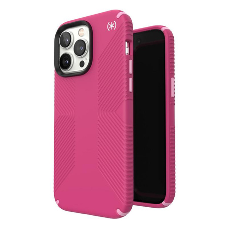 Speck Presidio2 Grip - Coque antidérapante pour iPhone 14 Pro Max (Digitalpink / Blossompink / White)