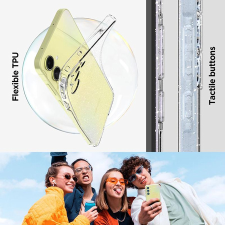 Spigen Liquid Crystal Glitter - Etui pour Samsung Galaxy A55 5G (Transparent)