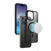 Crong Hybrid Frost MAG Cover - Custodia MagSafe per iPhone 15 (Nero)