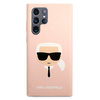 Karl Lagerfeld szilikon Ikonik Karl`s Head - Samsung Galaxy S22 Ultra tok (rózsaszín)