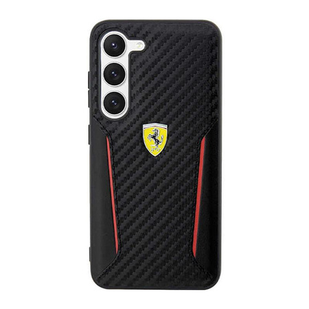 Ferrari Carbon Contrast Edges - Etui Samsung Galaxy S23 (noir)