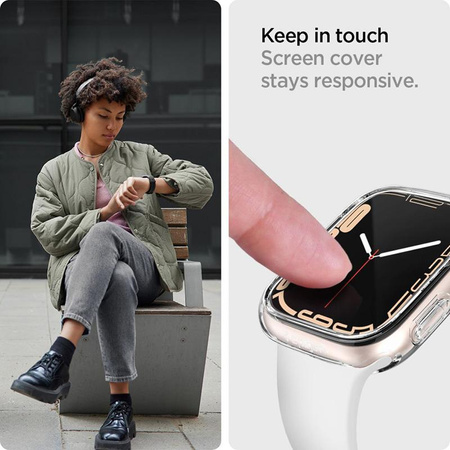 Spigen Ultra Hybrid - étui pour Apple Watch 7/8/9 45 mm (Transparent)