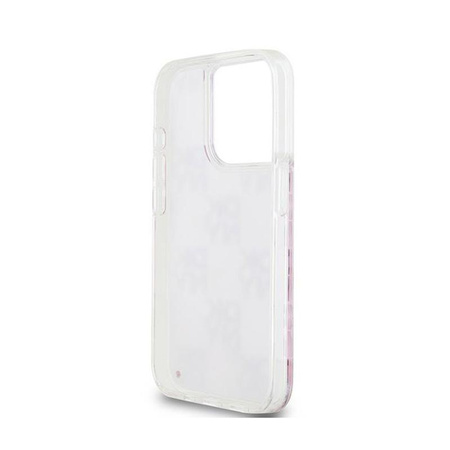 DKNY Liquid Glitter Multilogo - Coque iPhone 15 Pro (rose)