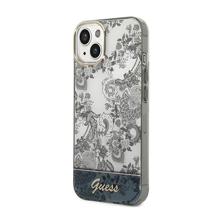 Guess Porzellan Kollektion - iPhone 14 Plus Tasche (grau)
