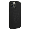Karl Lagerfeld Silikon Ikonik Outline - iPhone 12 / iPhone 12 Pro Tasche (schwarz)