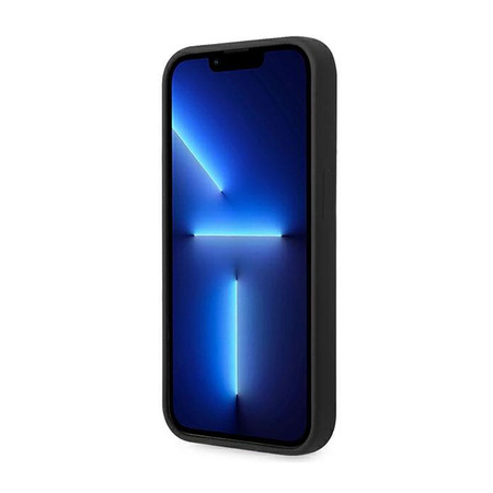 Ferrari szilikon fém logó - iPhone 14 Pro Max tok (fekete)