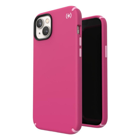 Speck Presidio2 Pro - Antibakterielles Gehäuse für iPhone 14 Plus (Digitalpink / Blossompink / Weiß)