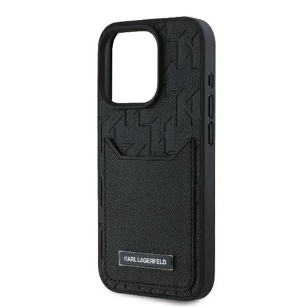 Karl Lagerfeld Cardslots Monogramm - iPhone 16 Pro Max Tasche (schwarz)