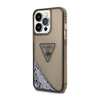 Guess Liquid Glitter Triangle Logo Case - iPhone 14 Pro Max Case (black)