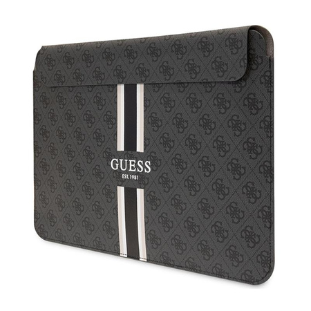 Pouzdro na počítač Guess 4G s potiskem pruhů - 14" pouzdro na notebook (černé)