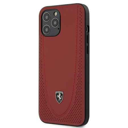 FERRARI Off Track Perforated - Etui iPhone 12 Pro Max (czerwony)