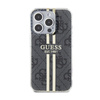 Guess IML 4G Gold Stripe - Pouzdro iPhone 15 Pro (Černé)