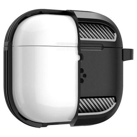 Spigen Rugged Armor - Gehäuse für Apple AirPods 4 (Schwarz matt)