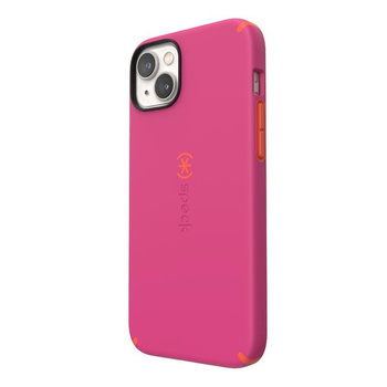 Speck CandyShell Pro + MagSafe - pouzdro pro iPhone 14 Plus s povrchovou úpravou MICROBAN (Digital Pink / Energy Red)