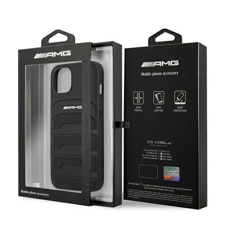 AMG Debossed Lines - Coque pour iPhone 14 Plus (noir)