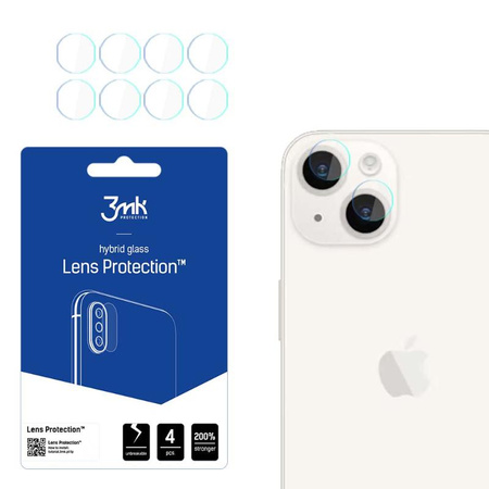 3mk Objektivschutz - iPhone 15 Kameraobjektivglas (4 Sets)