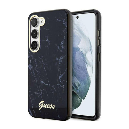 Guess Marble Collection - Samsung Galaxy S23+ Tasche (schwarz)