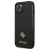 Guess Saffiano 4G Small Metal Logo - étui pour iPhone 13 mini (noir)