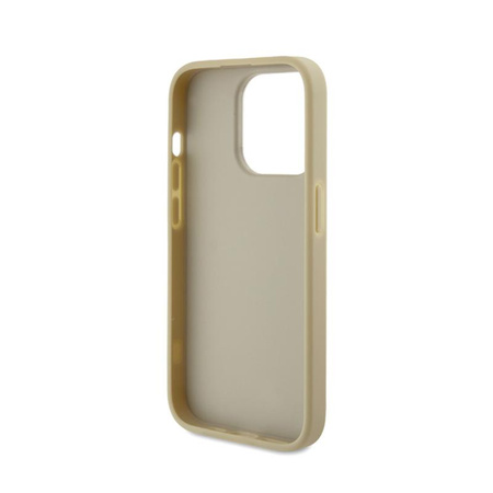 Guess Glitter Script Big 4G - iPhone 15 Pro Case (Gold)