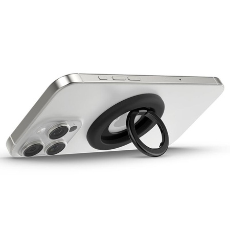 Spigen Nano Pop MagSafe Phone Ring - Magnetischer Fingerhalter mit Standfunktion (Schwarz Sesam)