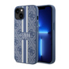 Guess 4G Étui MagSafe à rayures imprimées - iPhone 14 Plus (Bleu)