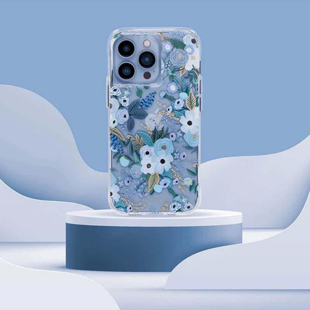 Rifle Paper Clear - iPhone 14 Pro Max Case (Garden Party Blue)