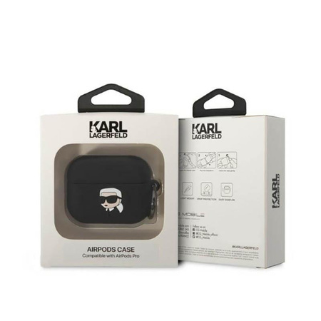 Karl Lagerfeld Silikon NFT Karl Head 3D - AirPods Pro Hülle (schwarz)