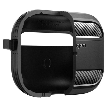 Spigen Rugged Armor - Gehäuse für Apple Airpods Pro 1 / 2 (Schwarz)