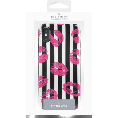 PURO Glam Miami Stripes - iPhone Xs / X tok (Kiss)