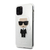 Karl Lagerfeld Iconic Karl - pouzdro pro iPhone 11 Pro (stříbrné třpytivé)