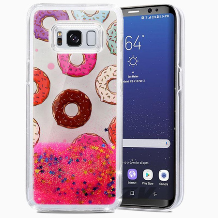 Zizo Liquid Glitter Star Case - Samsung Galaxy S8+ Case (Donuts)