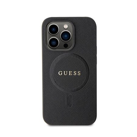 Guess Saffiano MagSafe - iPhone 15 Pro Tasche (schwarz)