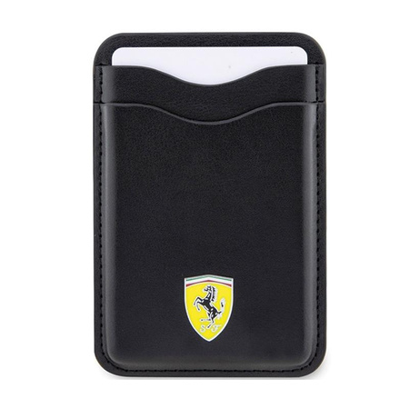 Ferrari Wallet Cardslot MagSafe Leather 2023 - Mágneses pénztárca (fekete)