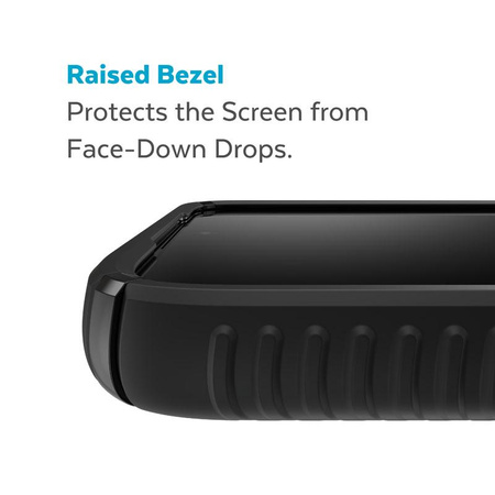 Speck Presidio2 Grip - Csúszásgátló tok Samsung Galaxy S23 készülékhez (Fekete/Fekete/Fehér)