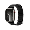 Crong Eclipse - Apple Watch 44/45/46/49 mm magnetic leather strap (black)