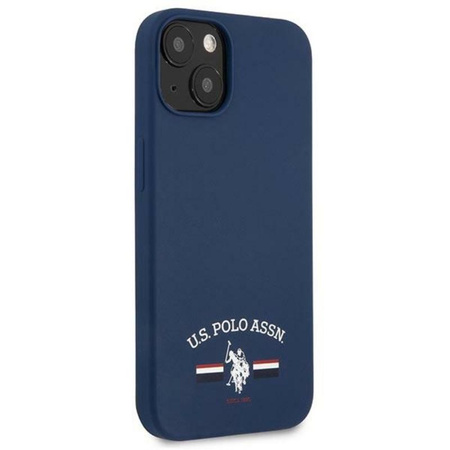US Polo Assn Silicone Logo - Coque pour iPhone 13 (bleu marine)
