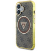 Guess IML Metall Glitter 4G Circle Triangle MagSafe - Hülle für iPhone 16 (braun)